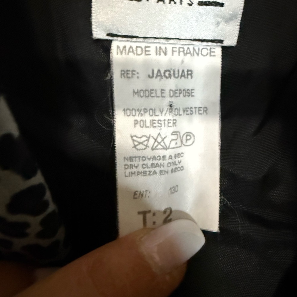 Allumette  AC Paris Animal Print Black & White Women's Blazer size 10 - Picture 4 of 14